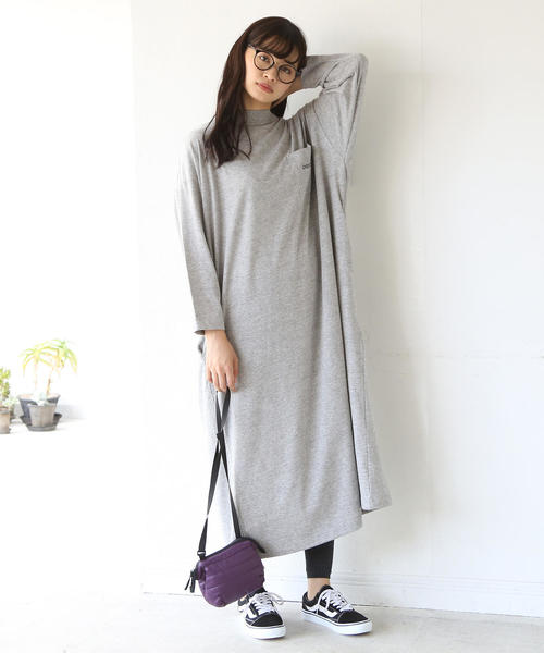 coen（コーエン）の「【1M】 ドライジャージーマキシワンピース（ワンピース・レディース・グレー/ネイビー・FREE）」の14枚目の写真