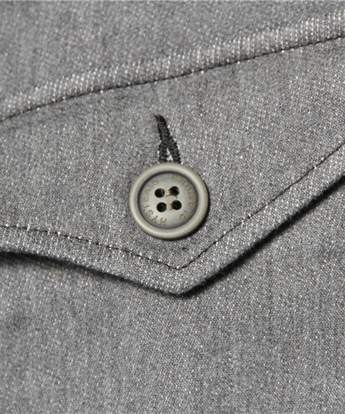 HYSTERIC GLAMOUR（ヒステリックグラマー）の「GHOST WOLVES pt ニッティッシュクロスフーデッドJK（ブルゾン・メンズ・ベージュ/インディゴブルー/トップグレー・SMALL/MEDIUM/LARGE）」の9枚目の写真