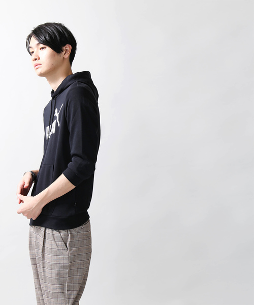 PUMA（プーマ）の「WEGO/PUMA ロゴフーディー（パーカー・メンズ・ブラック/ネイビー/杢グレー・MEDIUM/SMALL）」の12枚目の写真