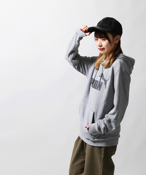 PUMA（プーマ）の「WEGO/PUMA ロゴフーディー（パーカー・メンズ・ブラック/ネイビー/杢グレー・MEDIUM/SMALL）」の10枚目の写真