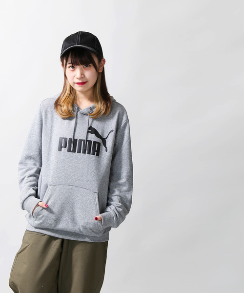 PUMA（プーマ）の「WEGO/PUMA ロゴフーディー（パーカー・メンズ・ブラック/ネイビー/杢グレー・MEDIUM/SMALL）」の9枚目の写真