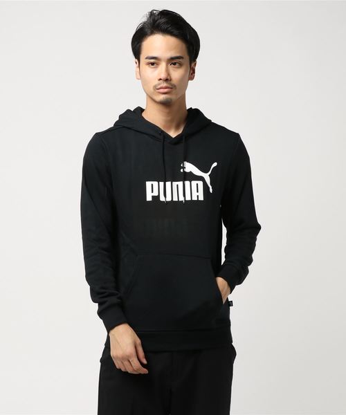 PUMA（プーマ）の「WEGO/PUMA ロゴフーディー（パーカー・メンズ・ブラック/ネイビー/杢グレー・MEDIUM/SMALL）」の6枚目の写真