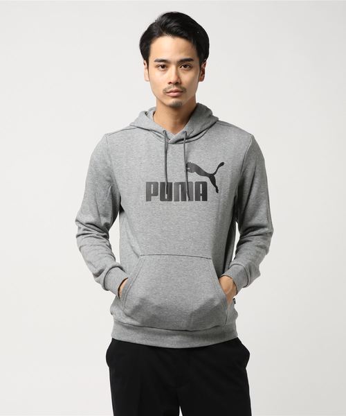 PUMA（プーマ）の「WEGO/PUMA ロゴフーディー（パーカー・メンズ・ブラック/ネイビー/杢グレー・MEDIUM/SMALL）」の5枚目の写真