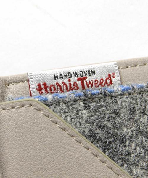 三つ折り財布 ベージュとグレーのツイード HARRIS TWEED（ハリスツイード）の「Harris Tweed/ミニ財布（財布