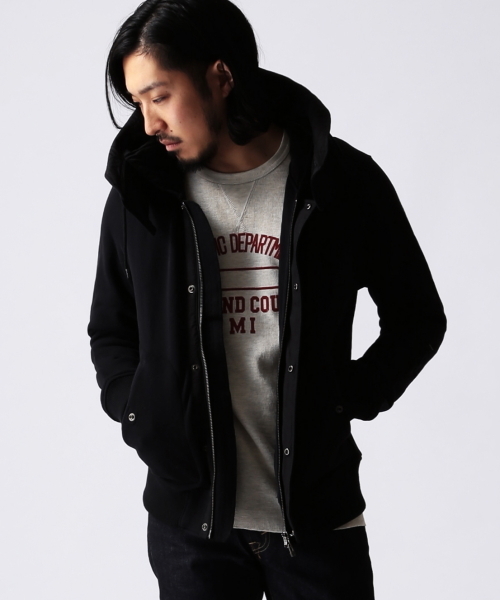 BEAMS（ビームス）の「BEAMS / レイズド モッズ スウェットパーカー（パーカー・メンズ・ブラック/オリーブ・SMALL/MEDIUM/LARGE/X-LARGE）」の2枚目の写真