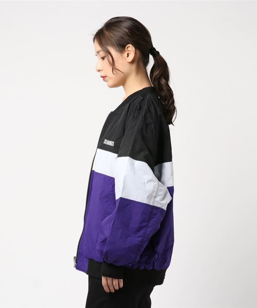 WEGO（ウィゴー）の「WEGO/リバーシブルBIGナイロンブルゾン（ブルゾン・レディース・パープル/イエロー/ライトピンク/ライム・FREE）」の7枚目の写真