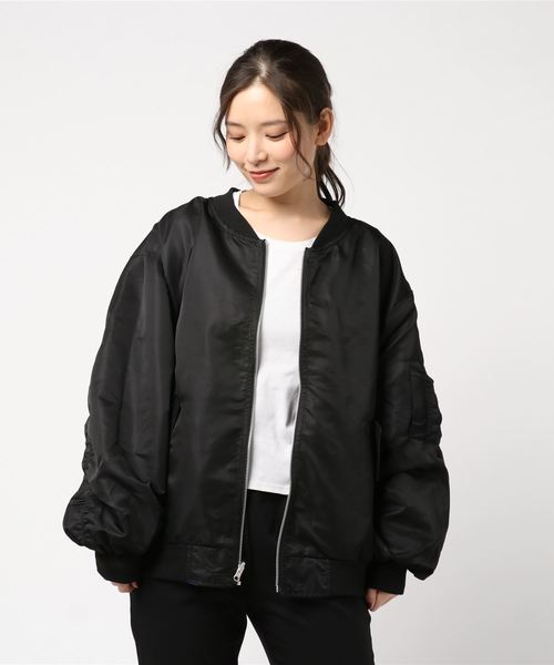 WEGO（ウィゴー）の「WEGO/リバーシブルBIGナイロンブルゾン（ブルゾン・レディース・パープル/イエロー/ライトピンク/ライム・FREE）」の8枚目の写真