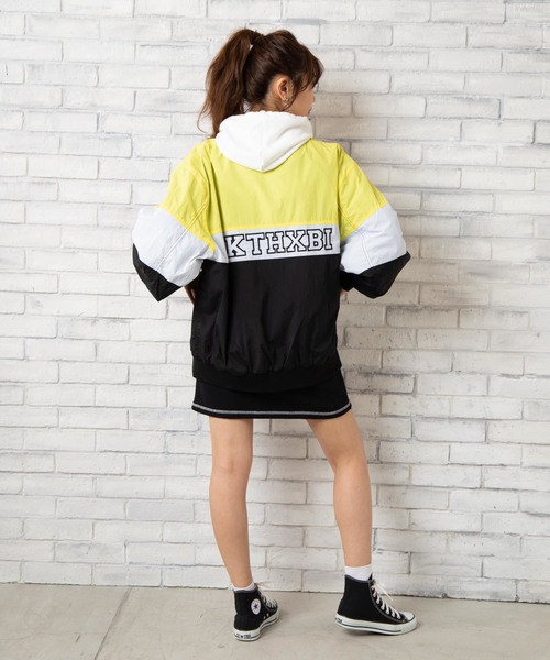 WEGO（ウィゴー）の「WEGO/リバーシブルBIGナイロンブルゾン（ブルゾン・レディース・パープル/イエロー/ライトピンク/ライム・FREE）」の14枚目の写真