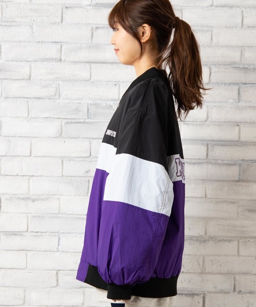 WEGO（ウィゴー）の「WEGO/リバーシブルBIGナイロンブルゾン（ブルゾン・レディース・パープル/イエロー/ライトピンク/ライム・FREE）」の20枚目の写真