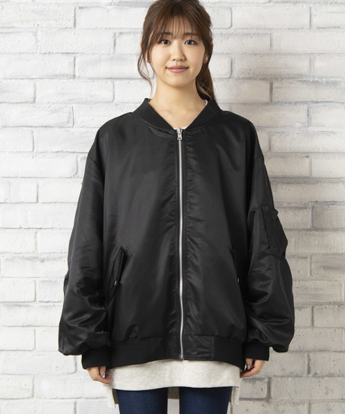 WEGO（ウィゴー）の「WEGO/リバーシブルBIGナイロンブルゾン（ブルゾン・レディース・パープル/イエロー/ライトピンク/ライム・FREE）」の22枚目の写真