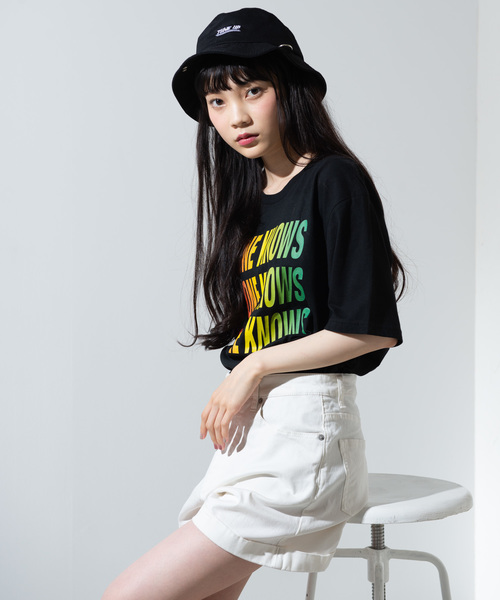 WEGO(ウィゴー)の「WEGO/グラデーションロゴTシャツ(Tシャツ/カットソー・メンズ・ブラック・MEDIUM/LARGE)」の10枚目の写真