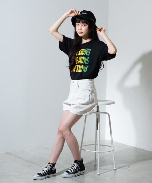 WEGO(ウィゴー)の「WEGO/グラデーションロゴTシャツ(Tシャツ/カットソー・メンズ・ブラック・MEDIUM/LARGE)」の9枚目の写真