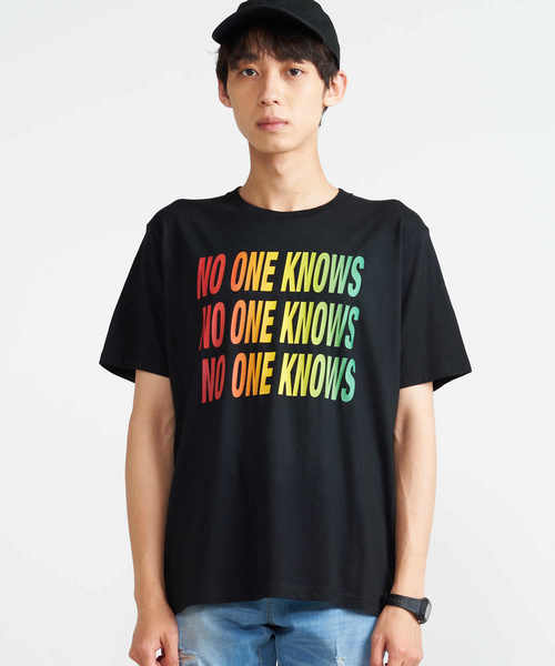 WEGO(ウィゴー)の「WEGO/グラデーションロゴTシャツ(Tシャツ/カットソー・メンズ・ブラック・MEDIUM/LARGE)」の6枚目の写真