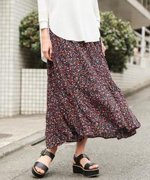 niko and... | レーヨンアソート柄ティアードスカート(スカート)