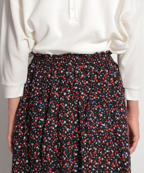 niko and...（ニコアンド）の「レーヨンアソート柄ティアードスカート（スカート・レディース・ブラック/ネイビー/グリーン・MEDIUM/LARGE）」の14枚目の写真