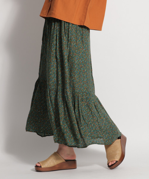 niko and...（ニコアンド）の「レーヨンアソート柄ティアードスカート（スカート・レディース・ブラック/ネイビー/グリーン・MEDIUM/LARGE）」の19枚目の写真