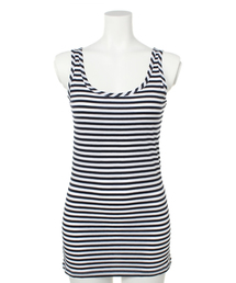 PLST | クルーネックボーダージャージータンクトップ(タンクトップ)