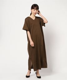 Editt by YECCA VECCA | P.Vネックカットソーマキシワンピース(ワンピース)