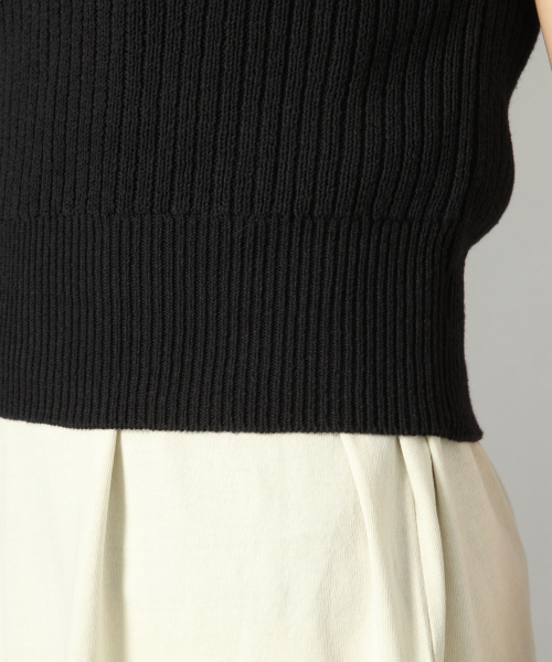 LOWRYS FARM（ローリーズファーム）の「リブワンショルノースリ　841942（ニット/セーター・レディース・チャコールグレー/バーガンディー/ベージュ・FREE）」の10枚目の写真