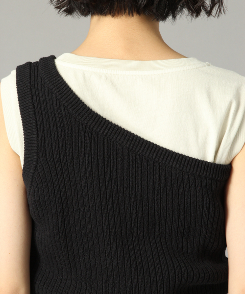 LOWRYS FARM（ローリーズファーム）の「リブワンショルノースリ　841942（ニット/セーター・レディース・チャコールグレー/バーガンディー/ベージュ・FREE）」の11枚目の写真