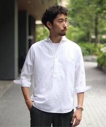 EDIFICE | コットン/リネン カラミ カッタウェイカラー 7分袖 シャツ(シャツ/ブラウス)