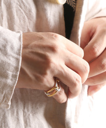 【YArKA/ヤーカ】silver925 4 oval parts ring[jens]/4楕円パーツリング