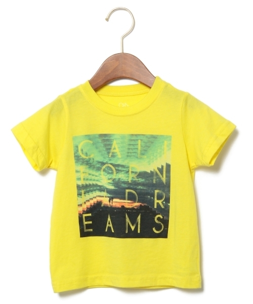 green label relaxing(グリーンレーベルリラクシング)の「USA TC カリフォルニアプリントTシャツ ◆(Tシャツ/カットソー・キッズ・オフホワイト/イエロー・135/125/115/105)」の2枚目の写真