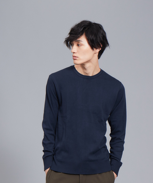 ABAHOUSE GRAY(アバハウスグレイ)の「【展開店舗限定】gicipi コットン ソフト クルーネック Tシャツ(Tシャツ/カットソー・メンズ・ブラック/ネイビー/グレー/キャメル・46/48/50)」の1枚目の写真