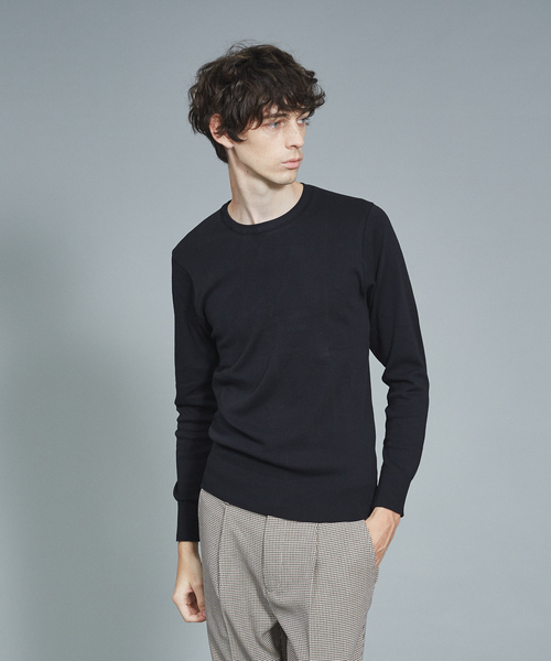 ABAHOUSE GRAY(アバハウスグレイ)の「【展開店舗限定】gicipi コットン ソフト クルーネック Tシャツ(Tシャツ/カットソー・メンズ・ブラック/ネイビー/グレー/キャメル・46/48/50)」の2枚目の写真