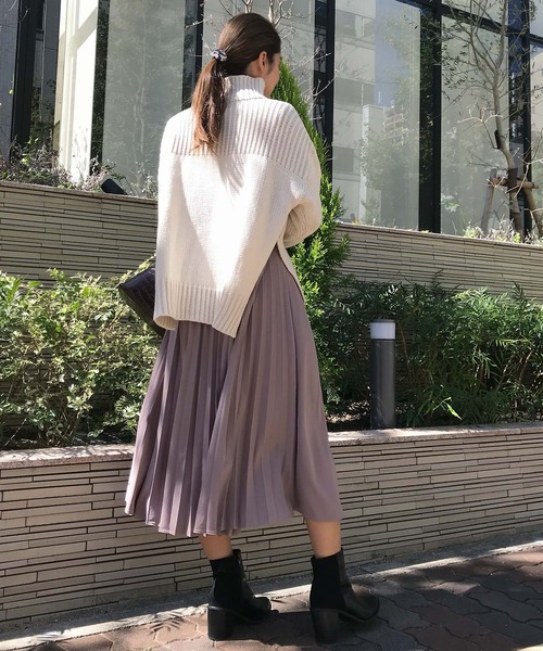 KOBE LETTUCE(コウベレタス)の「2wayバックプリーツシャツワンピース(ワンピース・レディース・ブラック/カーキ/ブラウン系その他/ピンク系その他/パープル系その他/ベージュ/ライトカーキ/ライトベージュ・FREE)」の10枚目の写真