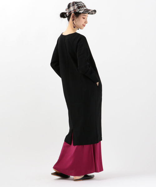 SHIPS Days（シップスデイズ）の「SHIPS Days STANDARD:ポンチワンピース 19FW（ワンピース・レディース・ブラック/ベージュ/グレー・ONE SIZE）」の5枚目の写真