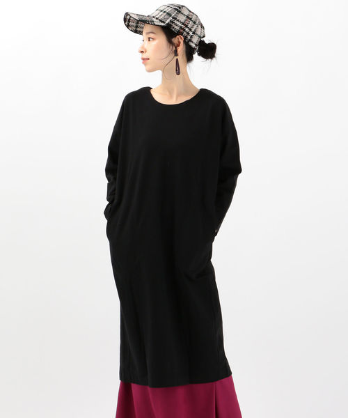 SHIPS Days（シップスデイズ）の「SHIPS Days STANDARD:ポンチワンピース 19FW（ワンピース・レディース・ブラック/ベージュ/グレー・ONE SIZE）」の8枚目の写真