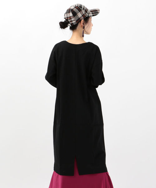 SHIPS Days（シップスデイズ）の「SHIPS Days STANDARD:ポンチワンピース 19FW（ワンピース・レディース・ブラック/ベージュ/グレー・ONE SIZE）」の9枚目の写真