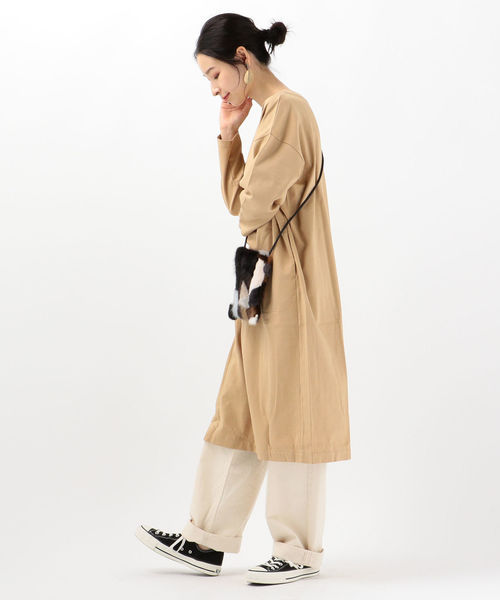 SHIPS Days（シップスデイズ）の「SHIPS Days STANDARD:ポンチワンピース 19FW（ワンピース・レディース・ブラック/ベージュ/グレー・ONE SIZE）」の12枚目の写真