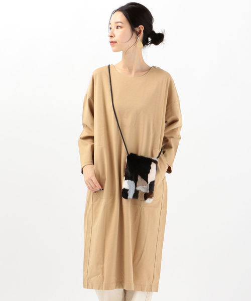 SHIPS Days（シップスデイズ）の「SHIPS Days STANDARD:ポンチワンピース 19FW（ワンピース・レディース・ブラック/ベージュ/グレー・ONE SIZE）」の13枚目の写真