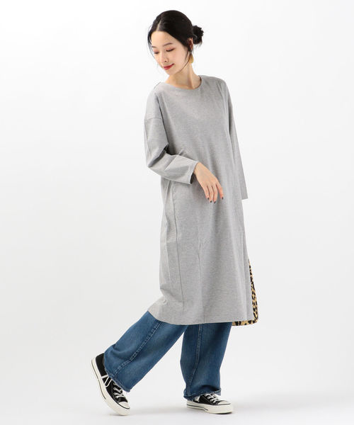 SHIPS Days（シップスデイズ）の「SHIPS Days STANDARD:ポンチワンピース 19FW（ワンピース・レディース・ブラック/ベージュ/グレー・ONE SIZE）」の14枚目の写真