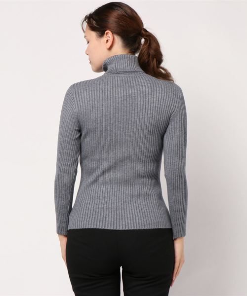 fifth（フィフス）の「タートルリブニット（ニット/セーター・レディース・グレー/アイボリー/ブルー/ブラック・MEDIUM）」の5枚目の写真