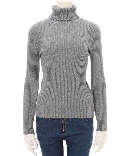 fifth（フィフス）の「タートルリブニット（ニット/セーター・レディース・グレー/アイボリー/ブルー/ブラック・MEDIUM）」の11枚目の写真