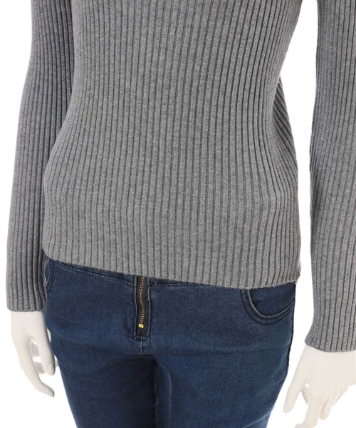 fifth（フィフス）の「タートルリブニット（ニット/セーター・レディース・グレー/アイボリー/ブルー/ブラック・MEDIUM）」の16枚目の写真