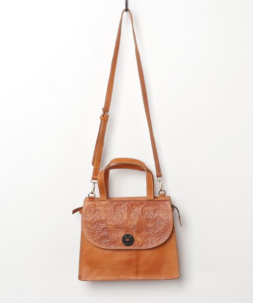 Le cheval aile（シュヴァルエレ）の「Le cheval aile gravure 2way shoulderbag シュヴァルエレ グラヴェル 2WAY手提げバッグ 手提げバッグ ハンドバッグ ショルダーバッグ CK008 レディース（ショルダーバッグ・レディース・キャメル・FREE）」の10枚目の写真
