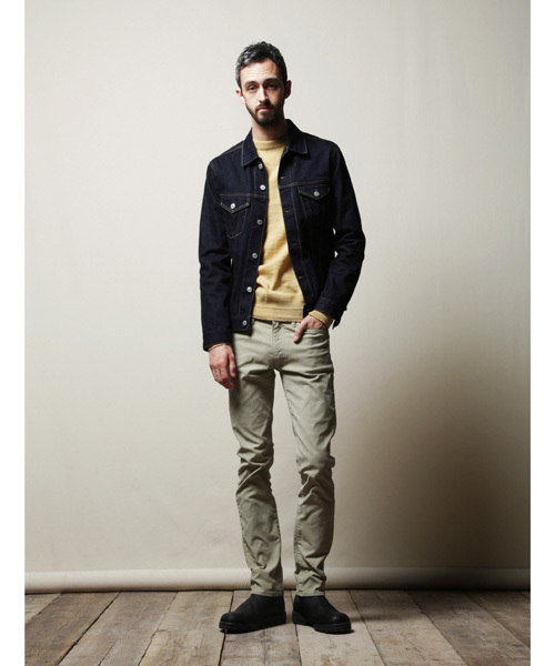 ドゥニーム　ペンシルフィット　デニムジャケット　Lサイズ Denime ドゥニーム ペンシルストレッチデニムジャケット