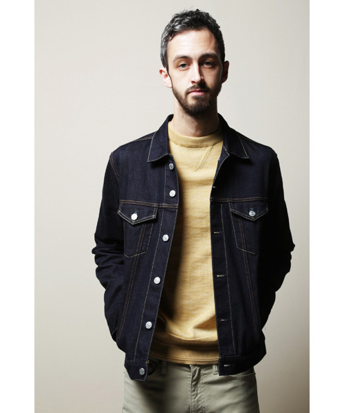 ドゥニーム　ペンシルフィット　デニムジャケット　Lサイズ Denime ドゥニーム 日本製 ペンシルストレッチブルーデニム