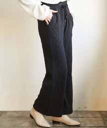 ふくれジャカードケーブルパンツ