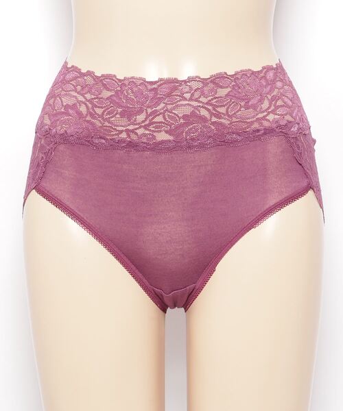 Lace Ladies(レースレディース)の「ウエストレースヒップアップショーツ(ショーツ・レディース・ベージュ/ネイビー/パープル/ダークグリーン/ワインレッド/ピンク/ブラック/グレー・M/L/XL)」の6枚目の写真