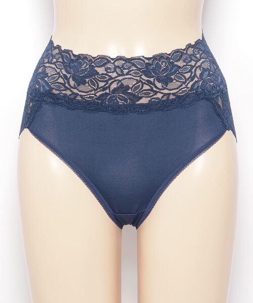 Lace Ladies(レースレディース)の「ウエストレースヒップアップショーツ(ショーツ・レディース・ベージュ/ネイビー/パープル/ダークグリーン/ワインレッド/ピンク/ブラック/グレー・M/L/XL)」の5枚目の写真