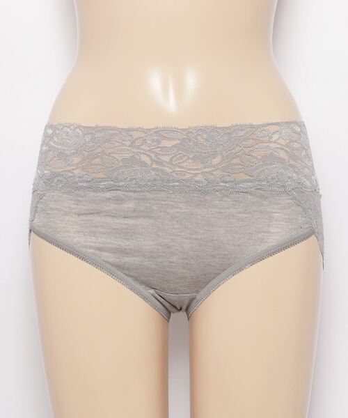Lace Ladies(レースレディース)の「ウエストレースヒップアップショーツ(ショーツ・レディース・ベージュ/ネイビー/パープル/ダークグリーン/ワインレッド/ピンク/ブラック/グレー・M/L/XL)」の3枚目の写真