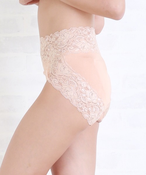 Lace Ladies(レースレディース)の「ウエストレースヒップアップショーツ(ショーツ・レディース・ベージュ/ネイビー/パープル/ダークグリーン/ワインレッド/ピンク/ブラック/グレー・M/L/XL)」の13枚目の写真