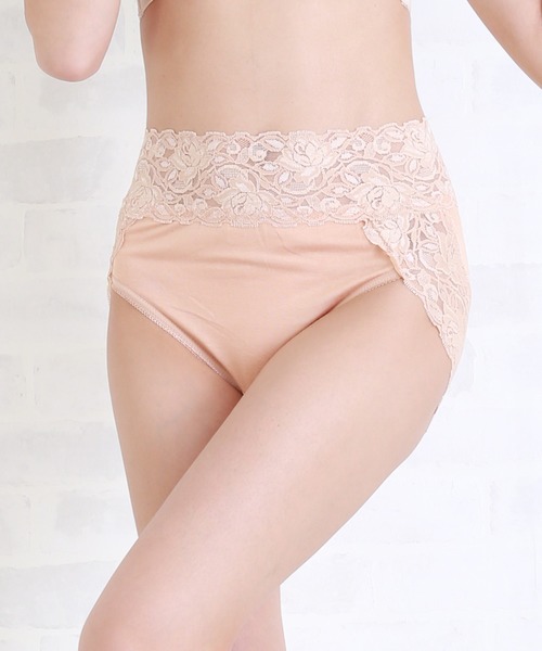 Lace Ladies(レースレディース)の「ウエストレースヒップアップショーツ(ショーツ・レディース・ベージュ/ネイビー/パープル/ダークグリーン/ワインレッド/ピンク/ブラック/グレー・M/L/XL)」の12枚目の写真