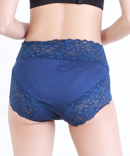 Lace Ladies(レースレディース)の「ウエストレースヒップアップショーツ(ショーツ・レディース・ベージュ/ネイビー/パープル/ダークグリーン/ワインレッド/ピンク/ブラック/グレー・M/L/XL)」の20枚目の写真