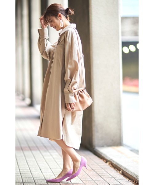 ワンピース Bonjour Bonjour Sagan ワンピース ワンショルダーロングワンピース